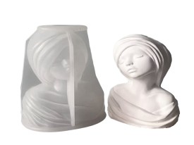 Molde silicona mujer con turbante